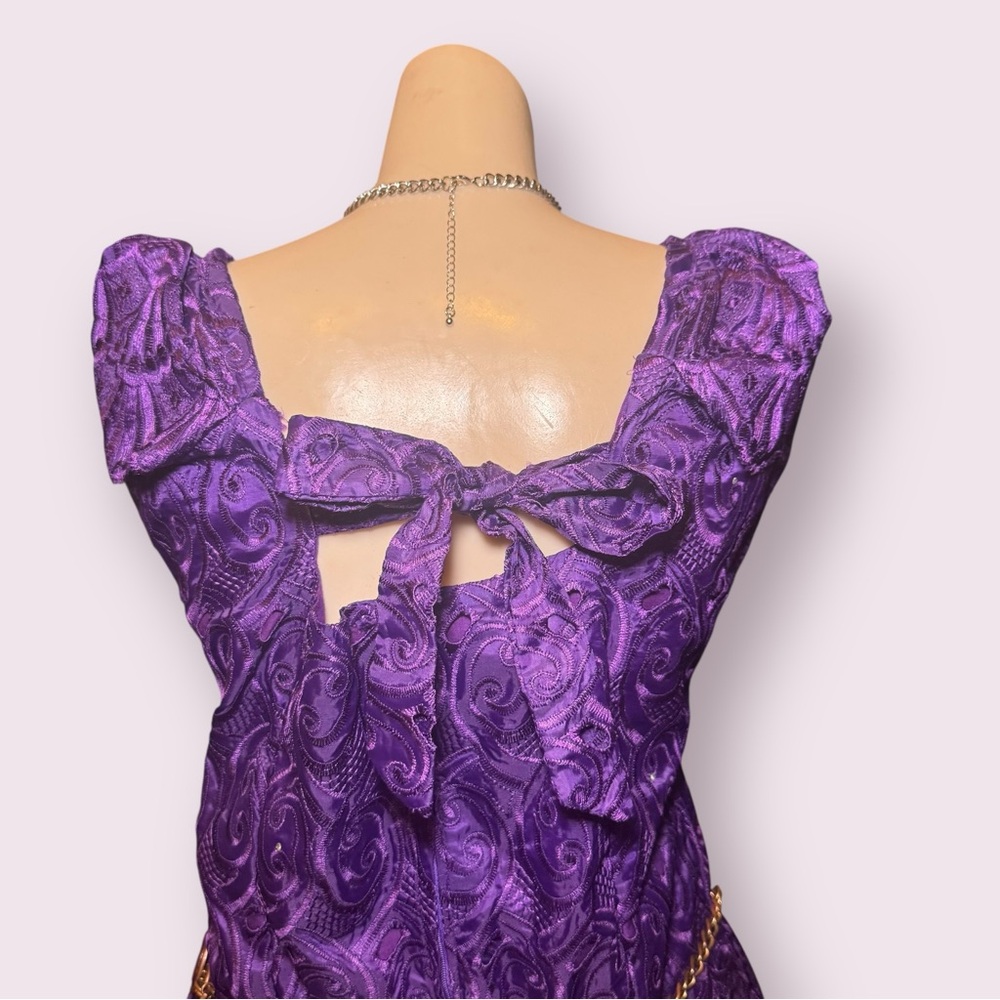 Vintage Purple Skirt Set with Top, Whimsygoth Witchcore Regency Vibes - Picture 4 of 14